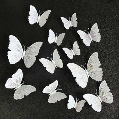 Butterfly Wall Sticker 12pcs/set Ambilight 3D Home Decoration Room Fridge Magnet