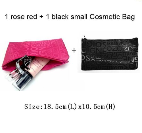Cosmetic Bag Letter Big Travel Toiletry Bag Zipper Makeup Purse 19*17*25.5CM 1PC