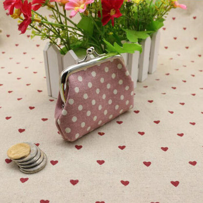Women Mini Purse Card Coin Bag Dot Design Wallet Lady Kids Fashion Cute Hand Bag