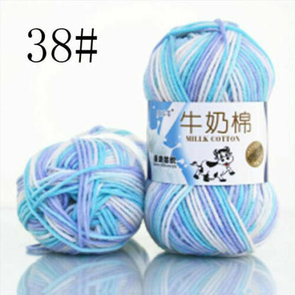 Hot Sale 50g Hand-woven Chunky Yarn Soft Milk Cotton Knitting Baby wool yarn