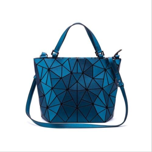 Hologram Bag Frosted Matte Crossbody Purse Bucket Bag Geometric Shoulder Handbag