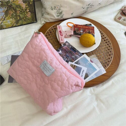 Flower Cloth Makeup Bag Cosmetic Organizer Storage Handbag Box Shape Toiletry