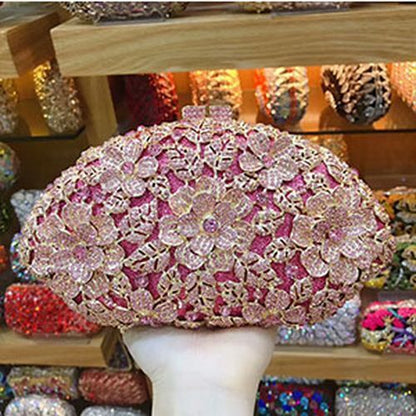 Lady New Stones Clutch Bag With Chain Quality Rhinestone Wedding Clutches Purse