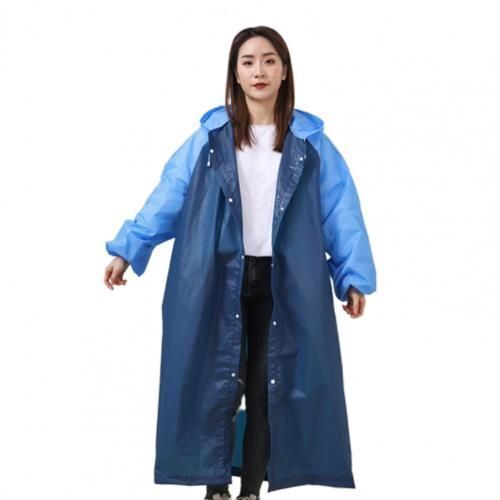Women Hooded Raincoats Nylon Long Men Outdoor Travel Fishing Waterproof Rainwear