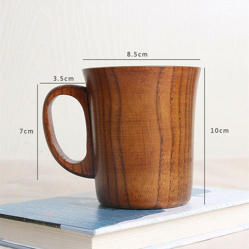 Wooden Coffee Mug Handmade Water Tea Cup 200ML Solid Jujube Wood Beer Mug 1pc