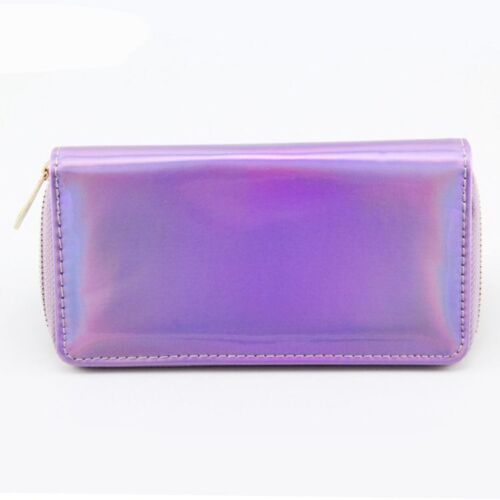 Hologram Long Wallet Synthetic Leather Clip Purse Holographic Holder Clutch 1 PC