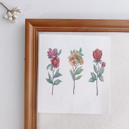 Polymer Image Transfer Paper Plants Flowers Leaf Decals DIY Jewelry Craft Tools