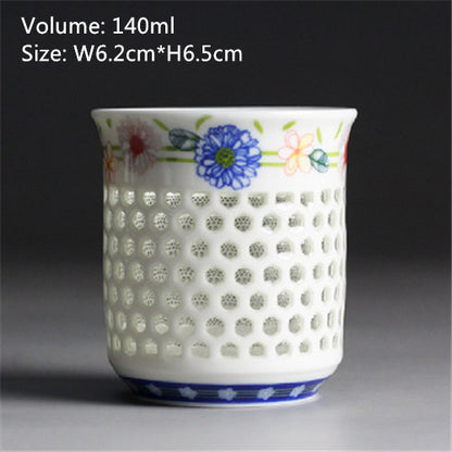 Chinese Tea Cup Japanese Style Master Cup Of Tea Blue-and-white Porcelain Cups