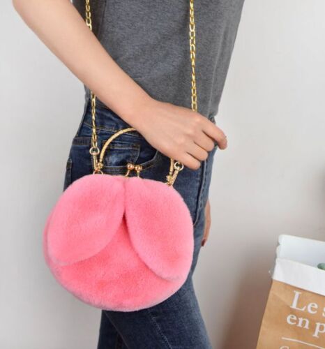Clip Shoulder Bag Faux Clutch Purse Handbag Soft Plush Messenger Bags 20*18*8 CM