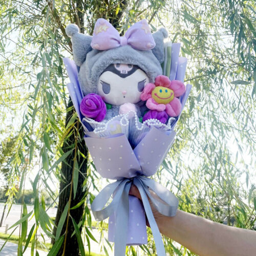 Flower Bouquet Melody Kuromi Kitty Sanrio Plush Valentines & Anniversary Wed