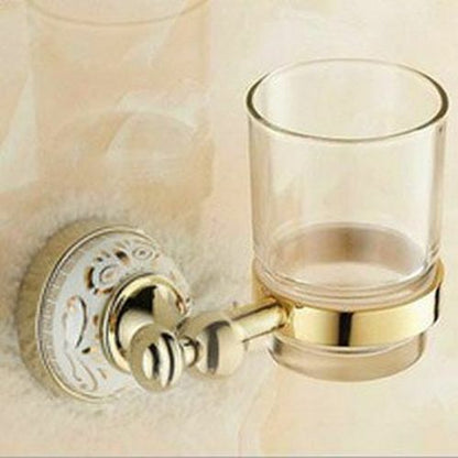 Luxury Towel Racks Stainless Steel Ceramic Wall Mounted Bathroom Accessories Set