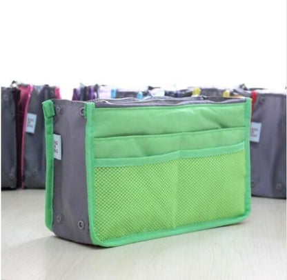Cosmetic Bag Organizer Insert Purse Makeup Storage Traveling Handbag 10*28*18 CM