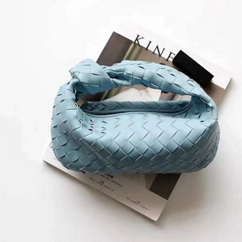 Cow Split Leather Knot Bag Weave Handmade Sling 27X13X16cm Polyester Accessories