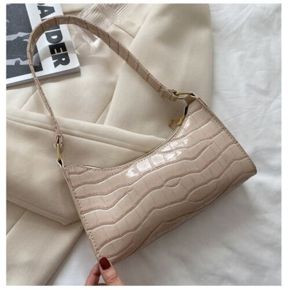Handbag Crocodile Pattern Retro Shoulder Bag Shopping Synthetic Leather Handbags