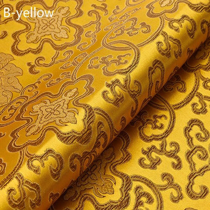 Chinese Silk Satin Floral Fabric Tang Suit Costume Cheongsam Dress By Metre Red