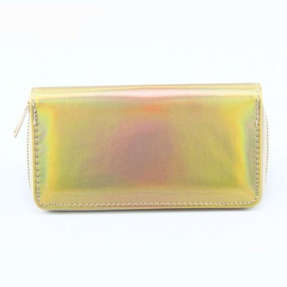 Hologram Long Wallet Synthetic Leather Clip Purse Holographic Holder Clutch 1 PC