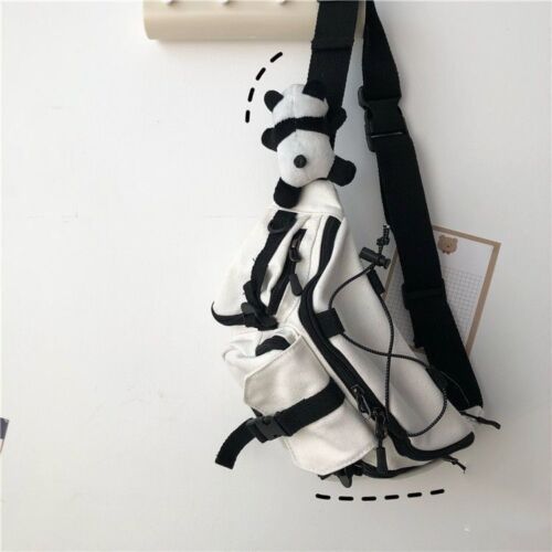 Canvas Sling Bag Gothic Crossbody Women Handbag Purse Shoulder Frog Zipper 1 PC