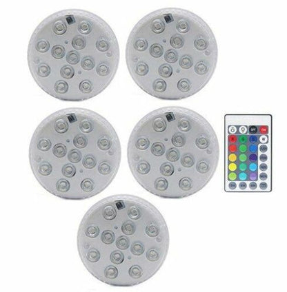 Swimming Pool Light 13 LED RGB Submersible Magnet Suction Cup Underwater Night