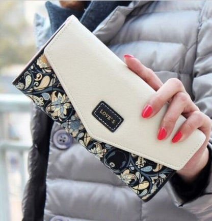 Women Wallet Coin Purse Long Clutch Bag Money Card Holder 19*9.5*3 CM Pink/Blue