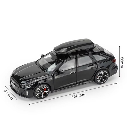 1/32 Audi RS6 Miniature Diecast Toy Car Model Sound & Light Doors Openable Educa