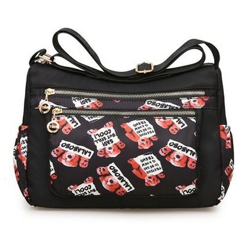 Shoulder Bag Rural Style Printing Leisure Travelling Bag Waterproof Oxford Purse