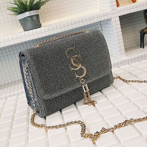 Luxury Small Sequin Flap Crossbody Bag Fashion Chain Handbag Purse Messenger Bag