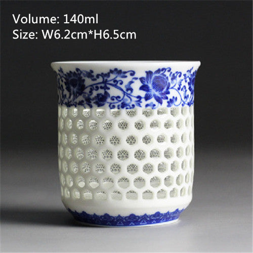 Chinese Tea Cup Japanese Style Master Cup Of Tea Blue-and-white Porcelain Cups