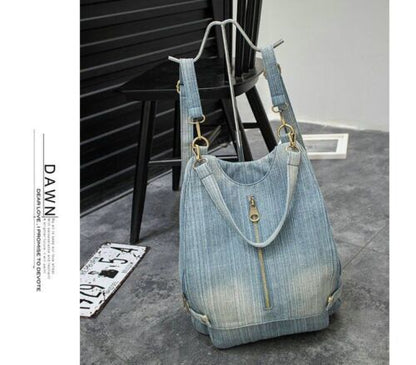 Backpack Big Multifunctional Shoulder Bag Travel Bags Rucksack Blue 30*31*12.5CM