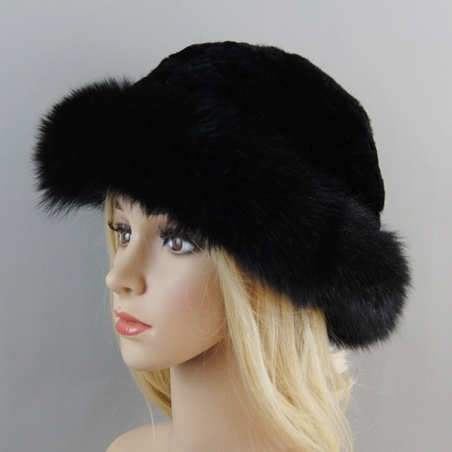 Women Beanies Solid Rabbit Fur Caps Fashion Real Fur Hat Winter Luxury Knitted
