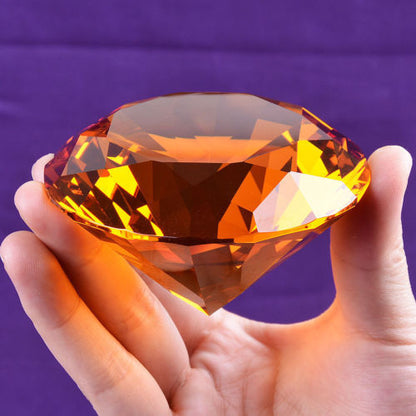 New 80mm Crystal Diamond Paperweight Solid Color Wedding Gifts 3.15" W