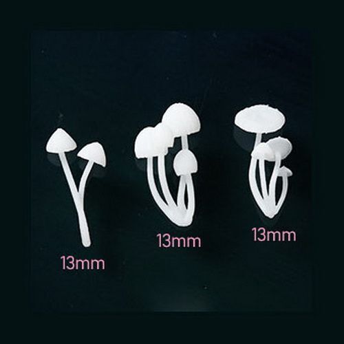 3D Simulation Mushroom 3Pcs Resin Miniature DIY Craft Micro Landscape Home Decor