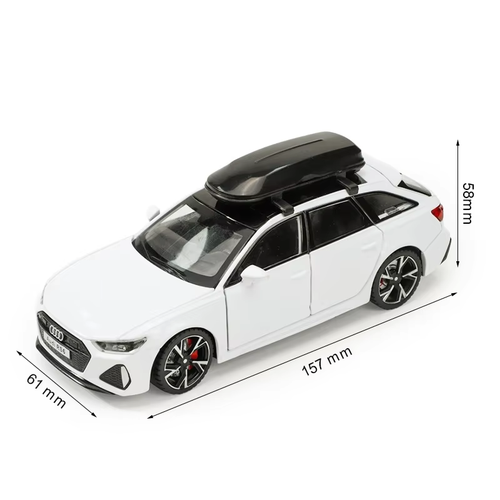 1/32 Audi RS6 Miniature Diecast Toy Car Model Sound & Light Doors Openable Educa