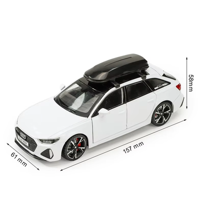 1/32 Audi RS6 Miniature Diecast Toy Car Model Sound & Light Doors Openable Educa