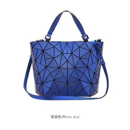 Luminous Big Bag Holographic Reflective Geometric Shoulder Bags Handbags Zipper
