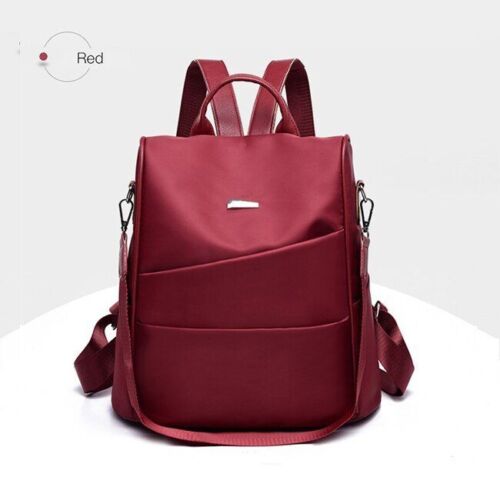 Lightweight Backpack Oxford Waterproof Elegant Rucksack Shopping School Bags Red