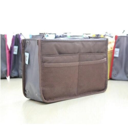 Cosmetic Bag Organizer Insert Purse Makeup Storage Traveling Handbag 10*28*18 CM