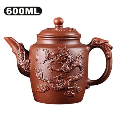 Purple Clay Teapots Chinese Kung Fu Tea Set Master Hand Carved Teapot with Tea