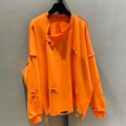 2023 New Fashion Hollow Out Sweatshirt For Women Round Neck Long Sleeve