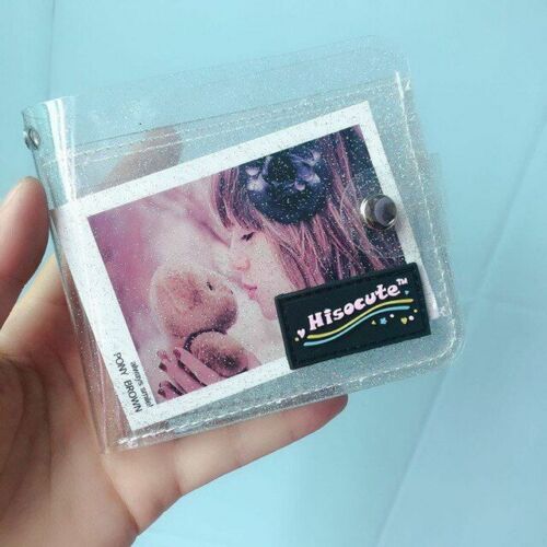 Wallet PVC Transparent Short Neck Girl Laser Coin Purse Women Clear Glittering