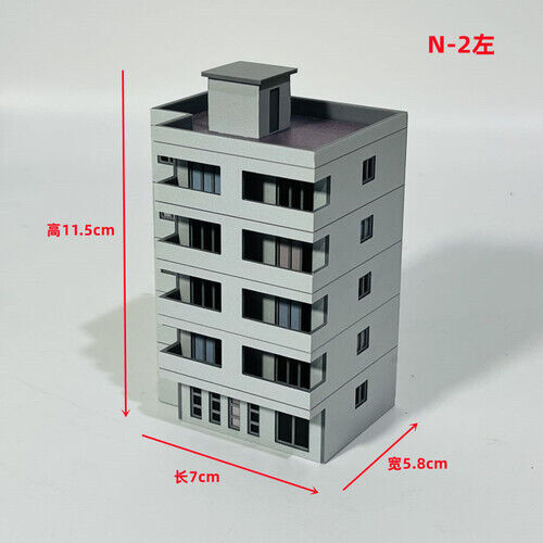 1/150 Building Model Railroad High Rise Office House Diorama Scene Display Model