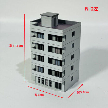 1/150 Building Model Railroad High Rise Office House Diorama Scene Display Model