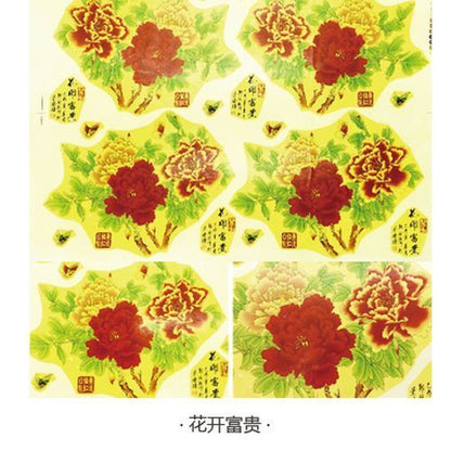 Ceramic Decal Pottery Art Clay Transfer Yellow Flower Paper Overglaze Underglaze