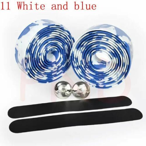 Bike Handlebar Tape Road Bicycle Camouflage Cycling Handle Cork Wrap Bar Plugs