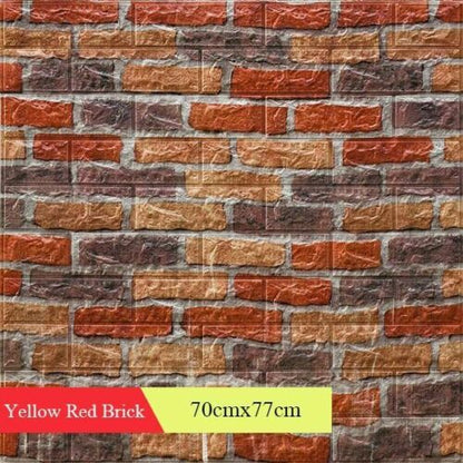 Brick Stickers Wall Decor 3D Living Room DIY Self-adhesive Waterproof Wallpapers