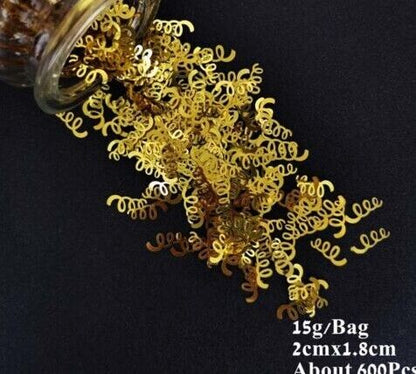 Confetti 15g Church Wedding Golden Pigeon Sequin Cross Bible Table Scatter Decor