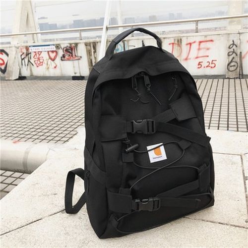 Large Backpacks Solid Zipper Purse Traveling Bags 33*17*43 CM Oxford Nylon Black