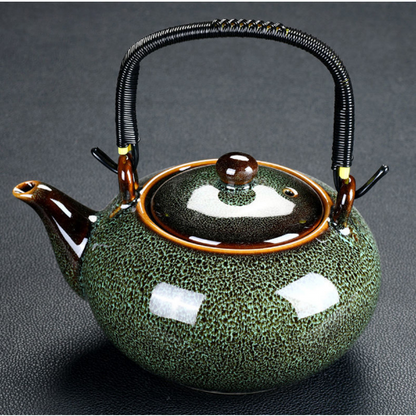 Large Capacity Teapot Ceramic Pot with Beam Pot Tea Set Flower Tea Making Teapot