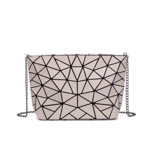 Chain Shoulder Bag Geometric Messenger Plain Folding Crossbody Purse Clutch Bag
