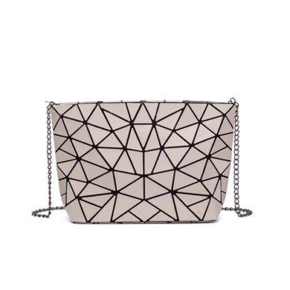 Chain Shoulder Bag Geometric Messenger Plain Folding Crossbody Purse Clutch Bag