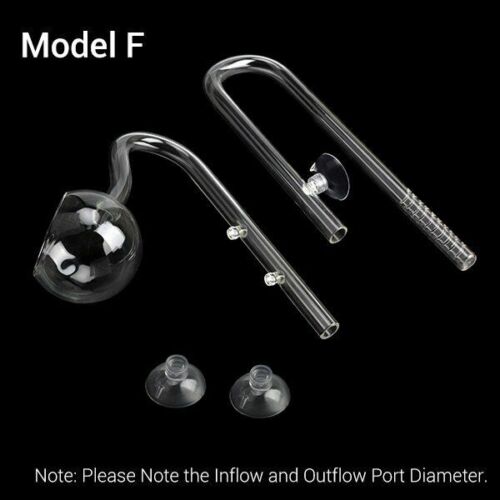 Skimmer Glass Lily Pipe Spin Surface Inflow Outflow 13/17mm Aquarium Water Tank